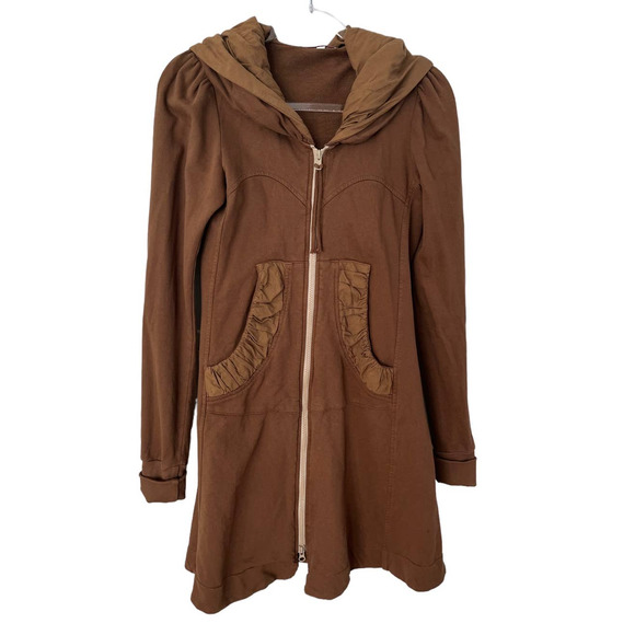 PRAIRIE UNDERGROUND LONG CLOAK HOODIE JACKET WOMEN SIZE XS - Picture 6 of 13